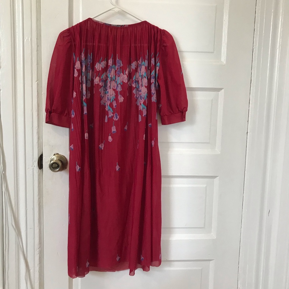 SALE 🔥 VINTAGE‎ ALISON PETERS Silk Floral Dress - Picture 2 of 8